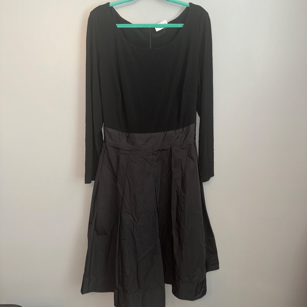 EUC Lauren Ralph Lauren Jersey & Taffeta Party Cocktail Dress Size 22W - Picture 2 of 8